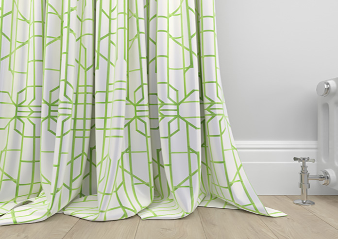 Bamboo Candy, Green White - Made To Measure Curtains - Image 6